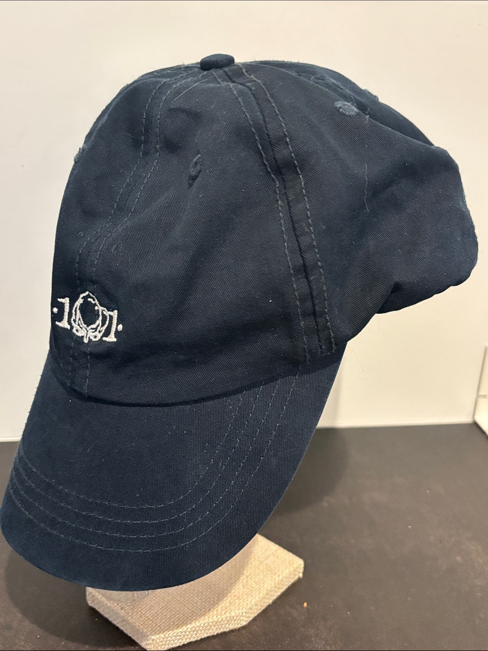 Cotton 101 Black Adjustable Strapback Dad Hat Baseball Cap